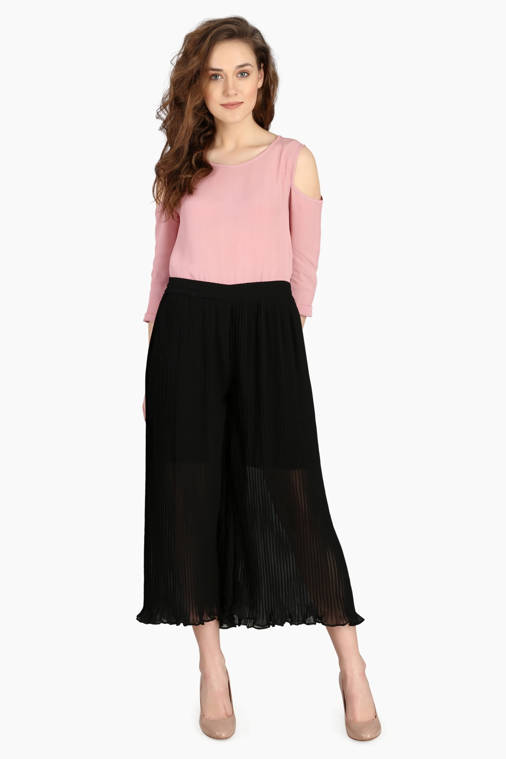 Samshék: Shop Online Pleated Black Culottes | Best Culottes For Women